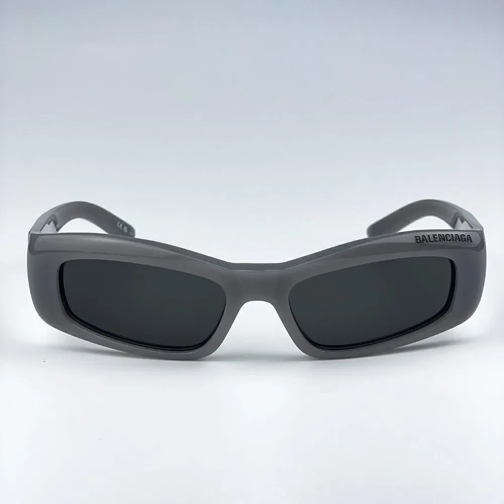SALE! NEW Balenciaga BB0266S 003 Grey Rectangle Unisex Sunglasses